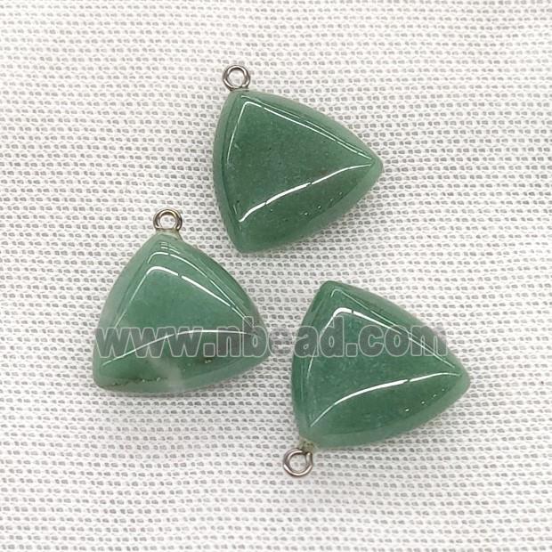 Natural Green Aventurine Triangle Pendant