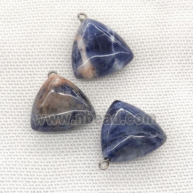 Natural Blue Sodalite Triangle Pendant