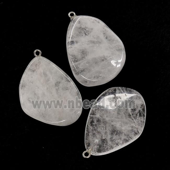 Clear Quartz Teardrop Pendant Twist