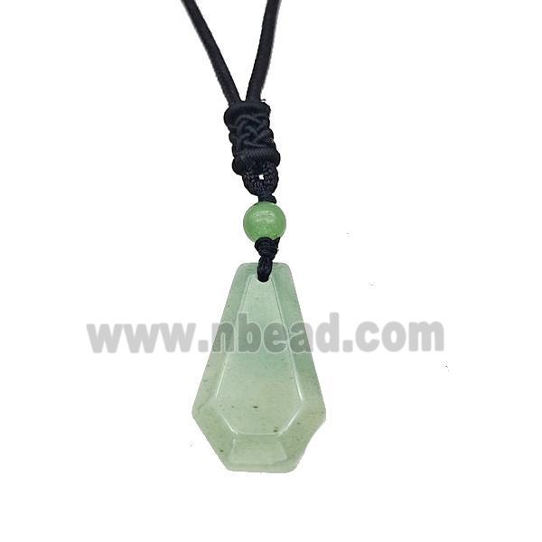 Green Aventurine Necklaces Adjustable Nylon Rope