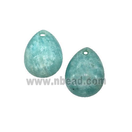 Natural Green Amazonite Teardrop Pendant