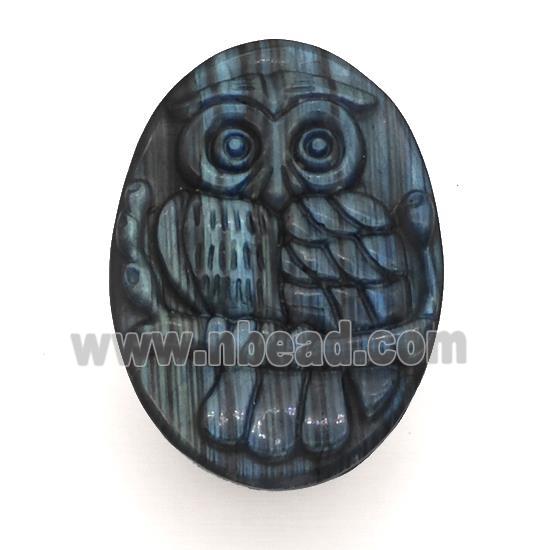 Labradorite Owl Pendant