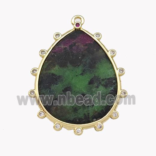 Natural Zoisite Teardrop Pendant