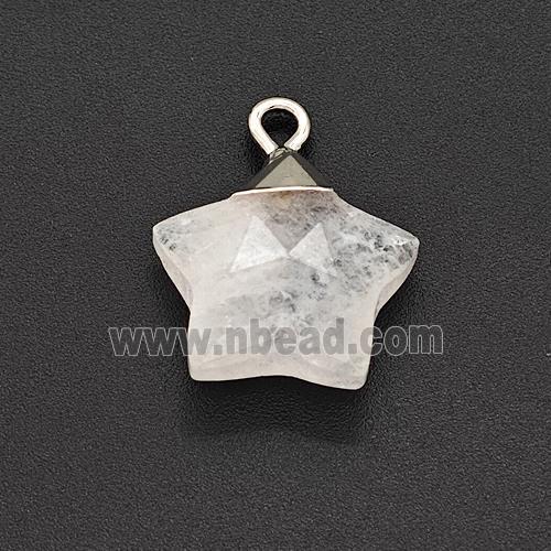 Natural Clear Quartz Star Pendant