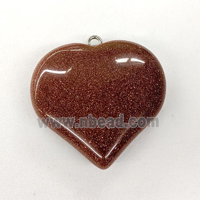 Golden Sandstone Heart Pendant