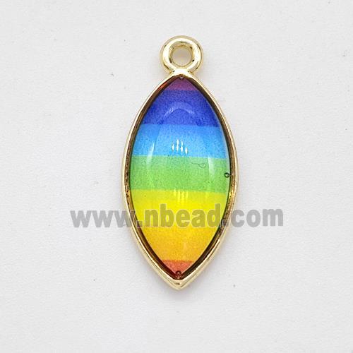 Resin HorseEye Pendant Rainbow