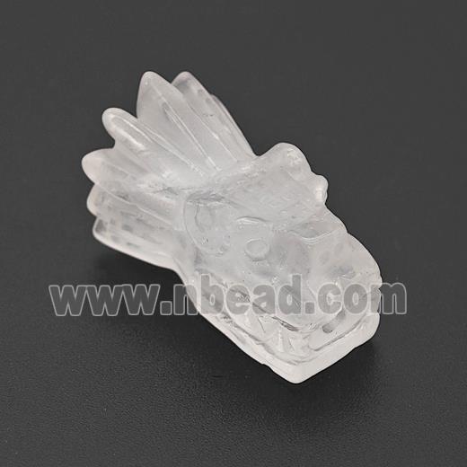 Natural Clear Quartz Dragonhead Beads Carved