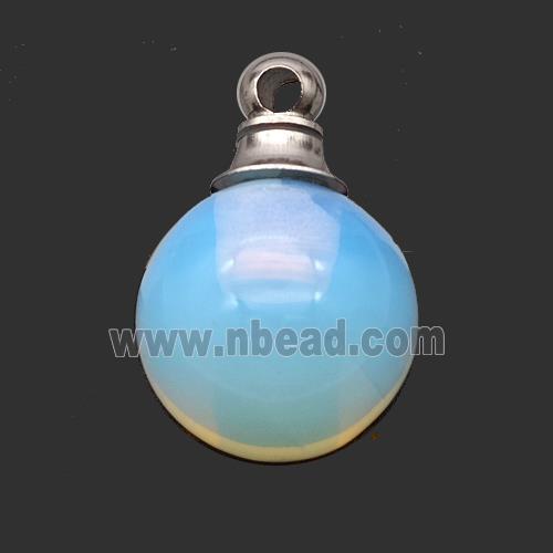 Opalite Perfume Bottle Pendant Sphere