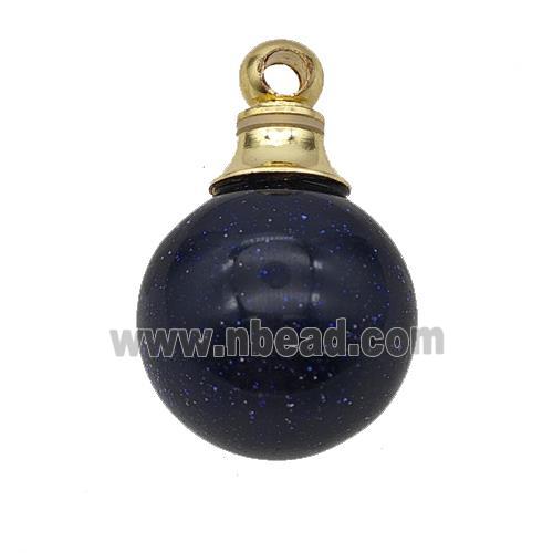 Natural Blue Sandstone Perfume Bottle Pendant Sphere