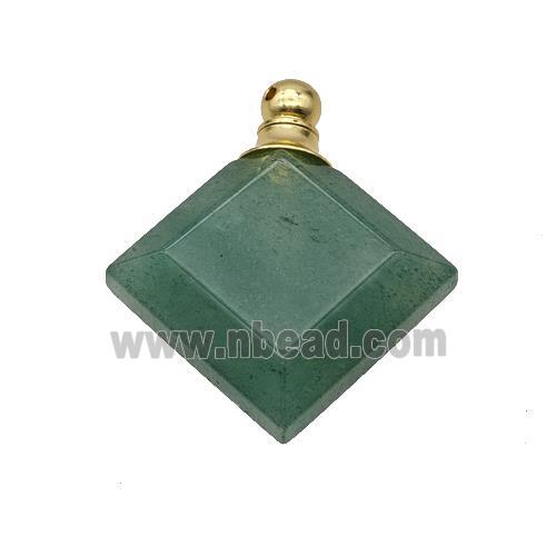 Natural Green Aventurine Perfume Bottle Pendant Square