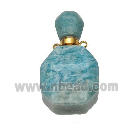 Natural Green Amazonite Perfume Bottle Pendant