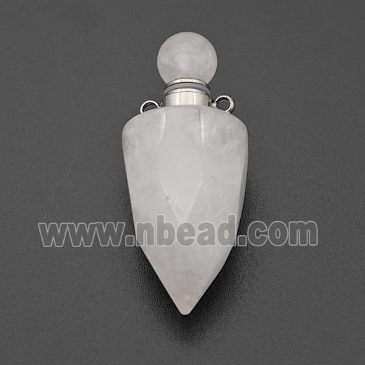 Natural Clear Quartz Perfume Bottle Pendant Bullet