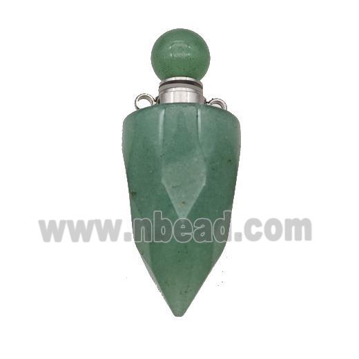 Natural Green Aventurine Perfume Bottle Pendant Bullet