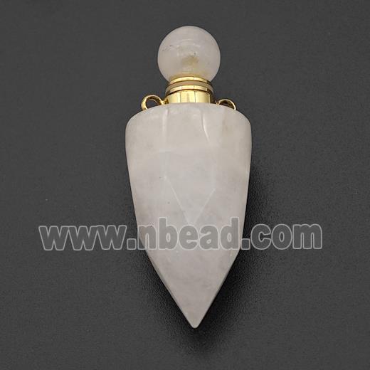 Natural Clear Quartz Perfume Bottle Pendant Bullet