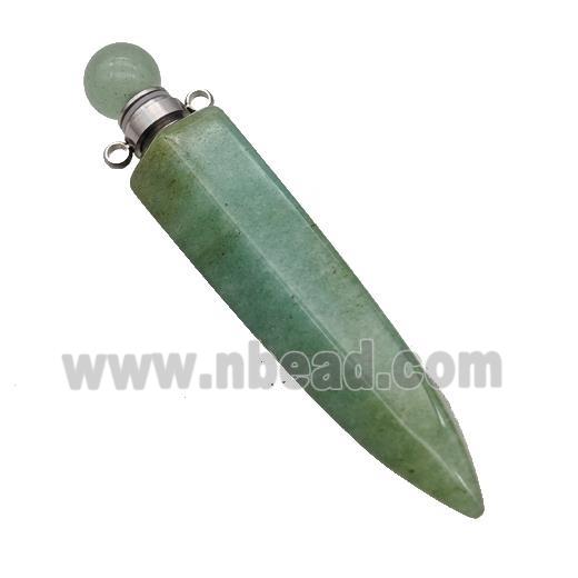 Natural Green Aventurine Perfume Bottle Pendant Bullet