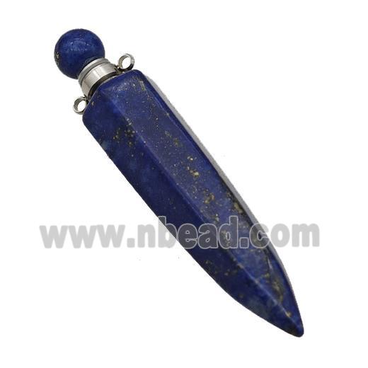 Natural Blue Lapis Lazuli Perfume Bottle Pendant Bullet