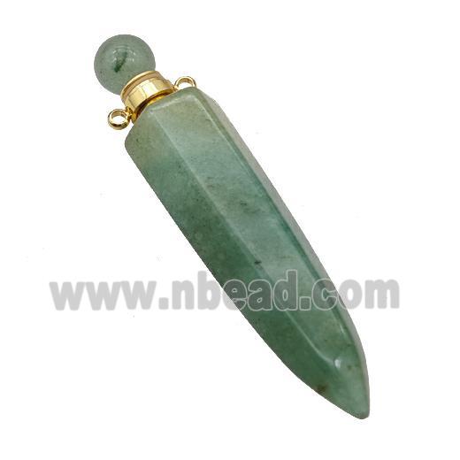 Natural Green Aventurine Perfume Bottle Pendant Bullet