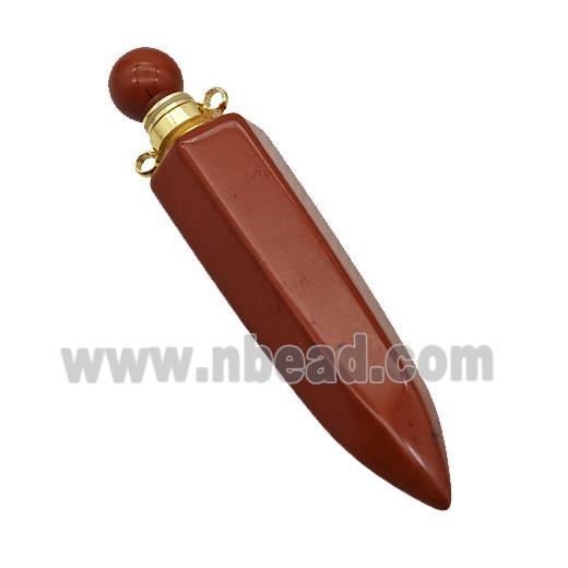 Natural Red Jasper Perfume Bottle Pendant Bullet