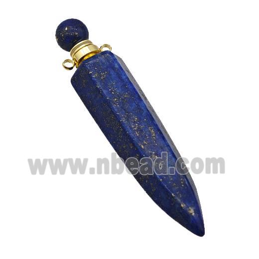 Natural Blue Lapis Lazuli Perfume Bottle Pendant Bullet