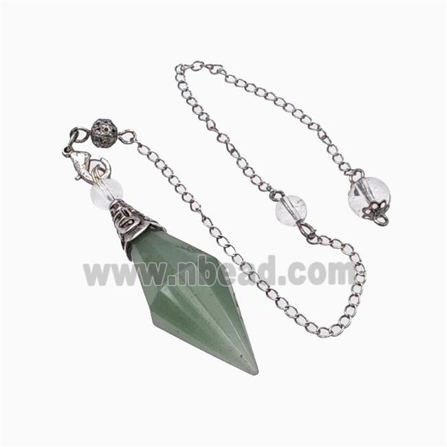 Green Aventurine Pendulum Pendant With Chain