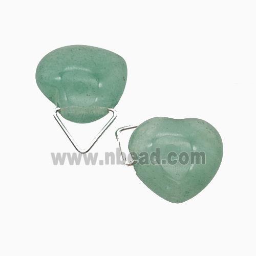 Natural Green Aventurine Heart Pendant