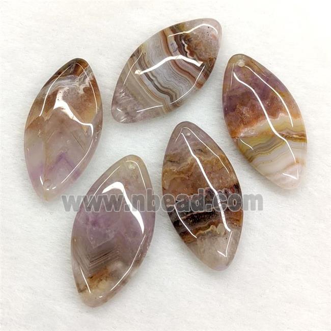 Natural Aurora Amethyst Agate Oval Pendant