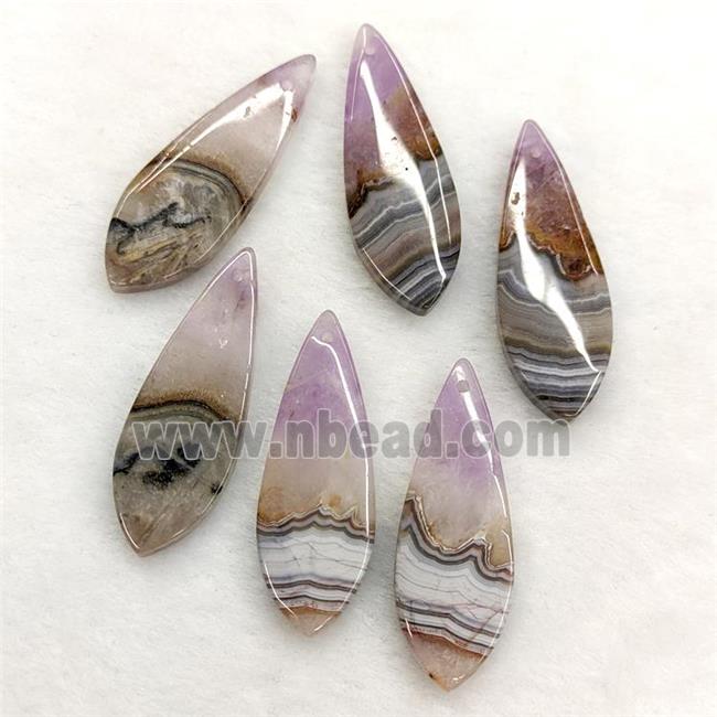 Natural Aurora Amethyst Agate Teardrop Pendant