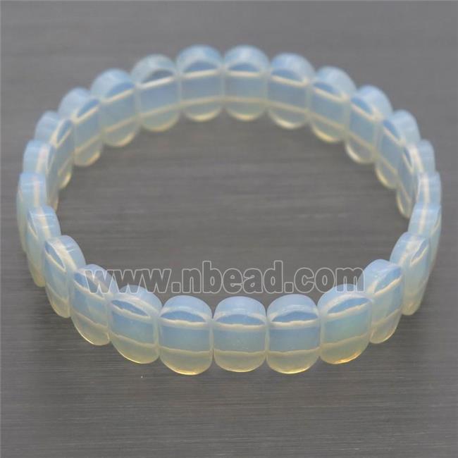 white Opalite Bracelets, stretchy