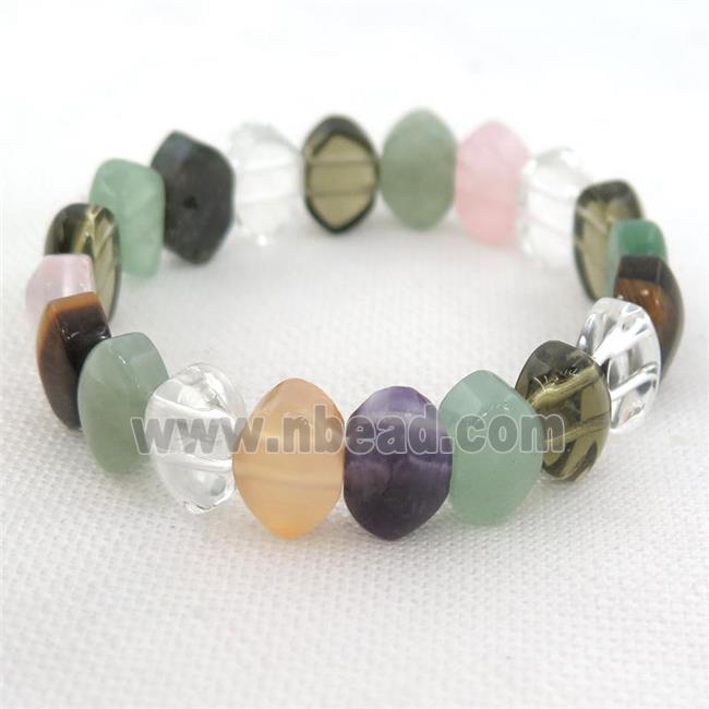 mixed Gemstone Bracelets, stretchy