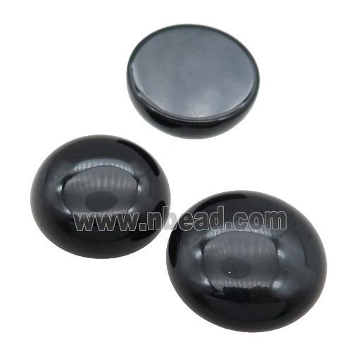 black Onyx Agate Cabochon, circle