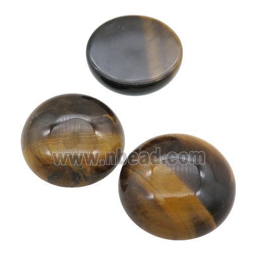 Tiger Eye Stone Cabochon, circle