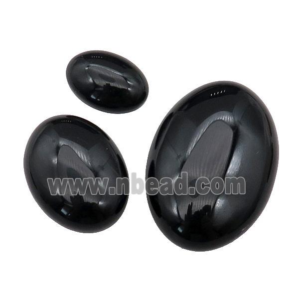 black Agate oval Cabochon