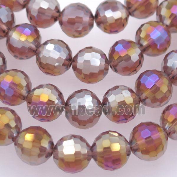 Chinese Crystal Glass Beads, faceted round, multicolor