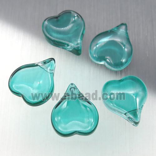 green jadeite glass teardrop beads