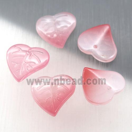 red jadeite glass leaf beads