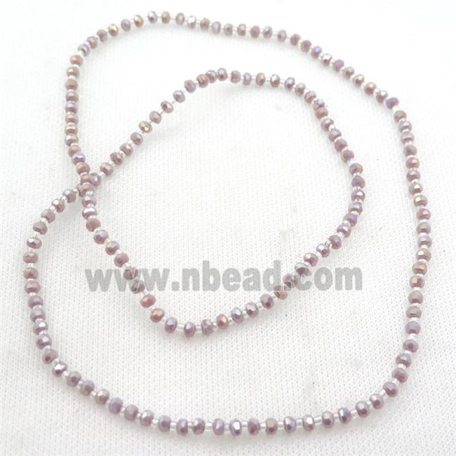 purple Jadeite Glass Beads, faceted rondelle