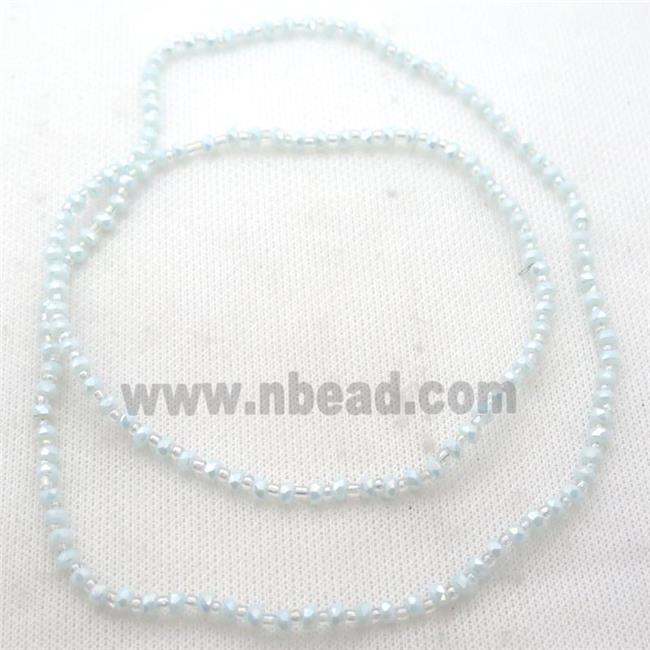 Jadeite Glass Beads, faceted rondelle