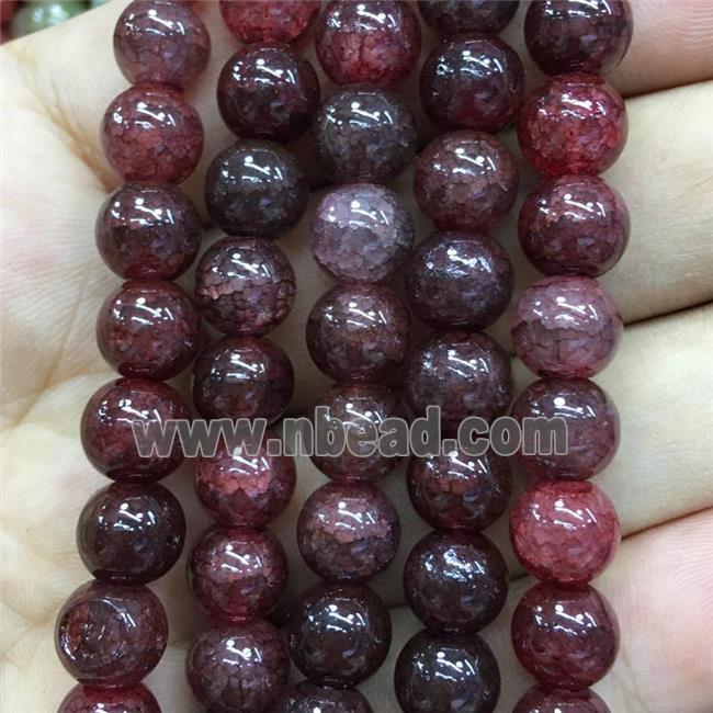 Crackle Glass round Beads