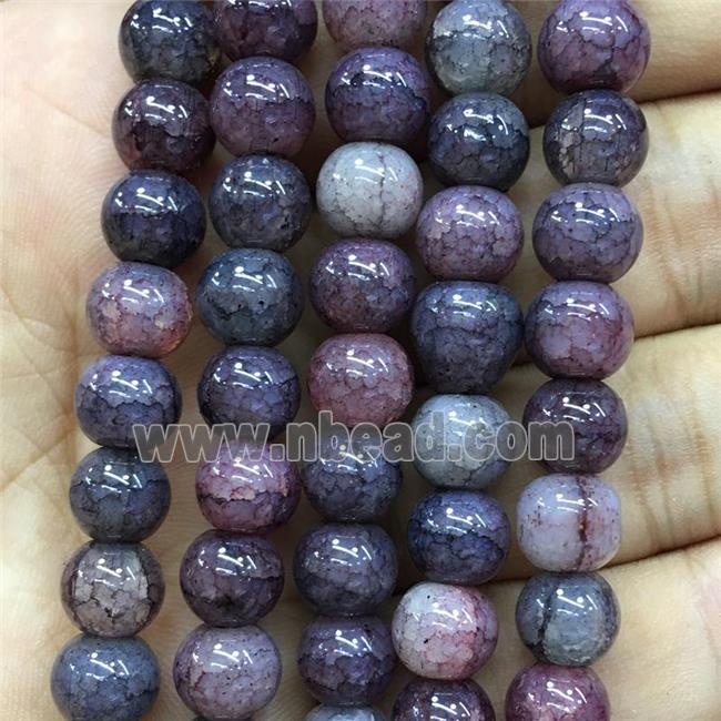 Crackle Glass round Beads