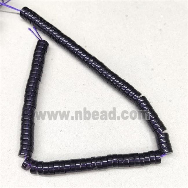 DarkPurple Crystal Glass Heishi Spacer Beads