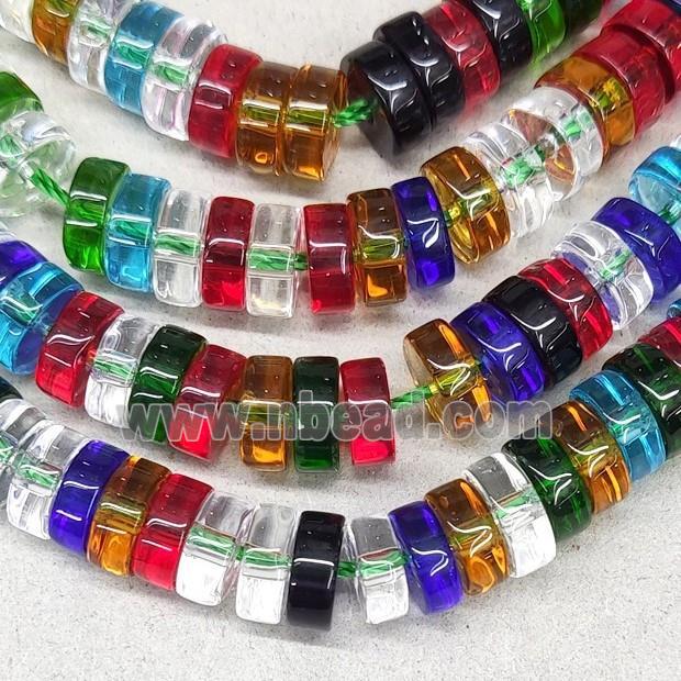 Crystal Glass Heishi Spacer Beads Mixed Color