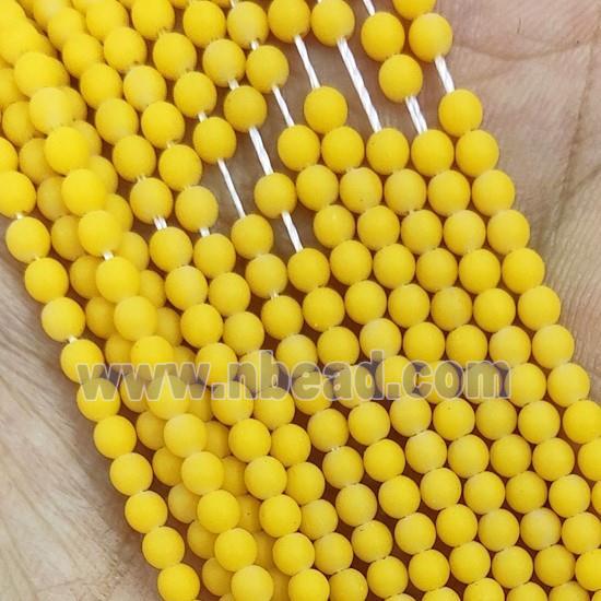 Golden Glass Seed Beads Round Matte