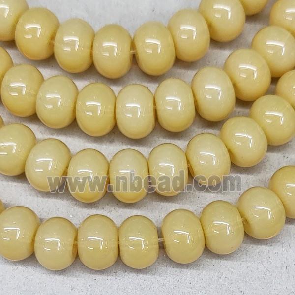 Jadeite Glass Rondelle Beads