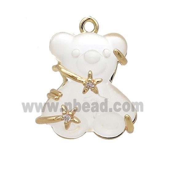 White Resin Bear Pendant