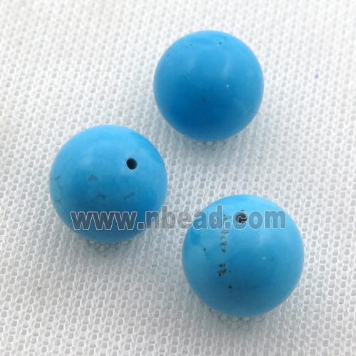 blue Magnesite Turquoise Beads with halfHole