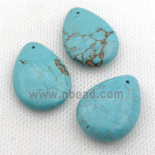 Magnesite Turquoise teardrop pendant