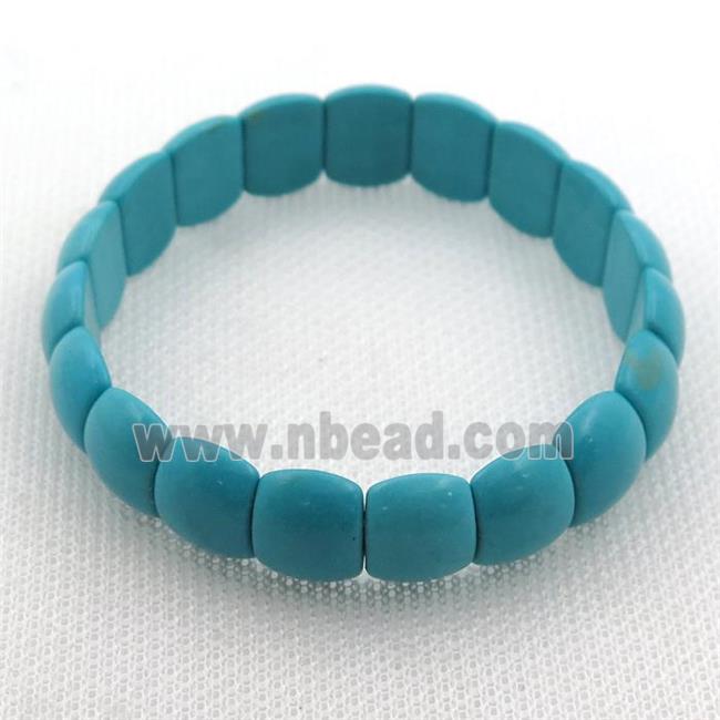 Magnesite Turquoise Bracelet, stretch