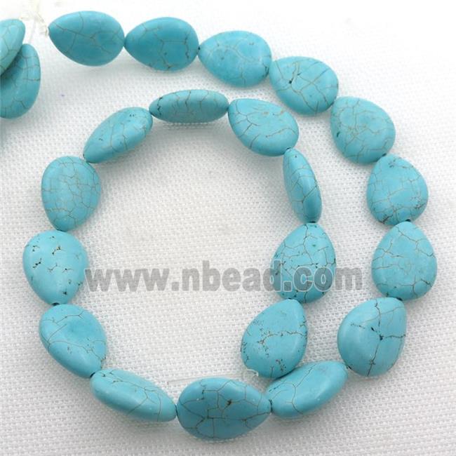 Magnesite Turquoise beads, teardrop