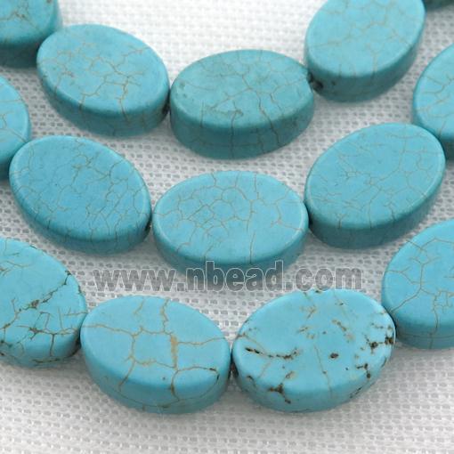 Magnesite Turquoise beads, oval