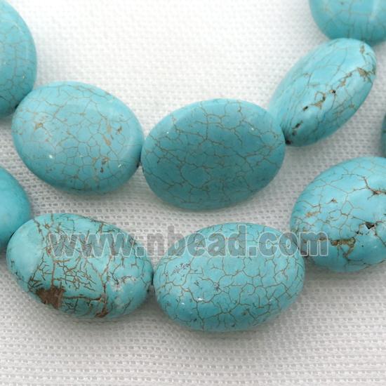 Magnesite Turquoise oval beads